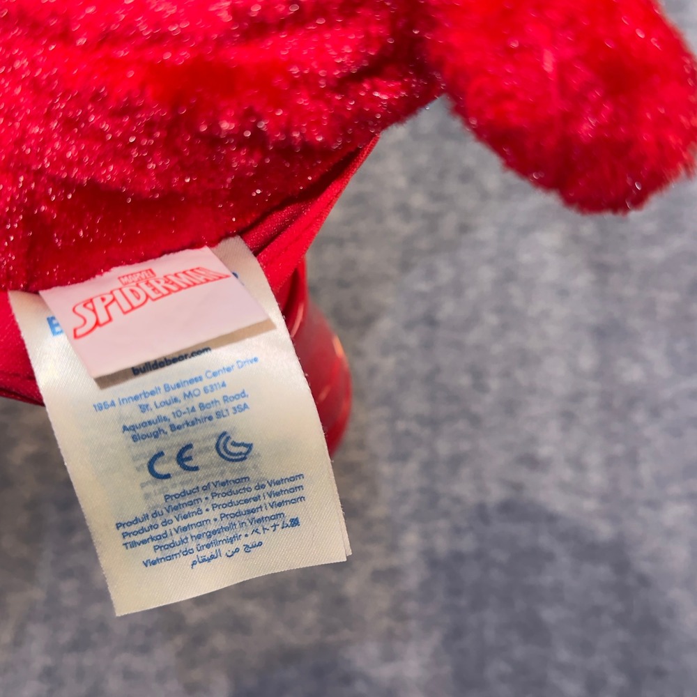 Build-A-Bear Marvel Spider-Man Plush Teddy Bear with Costume and Red Boots